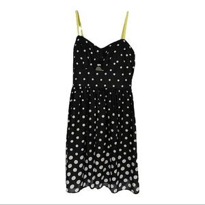 City Triangles Black White Polka Dot Dress Short Sleeveless Fit & Flair 7